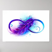 Poster Infinity with purple feather (Devant)