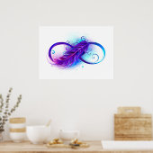 Poster Infinity with purple feather (Cuisine)