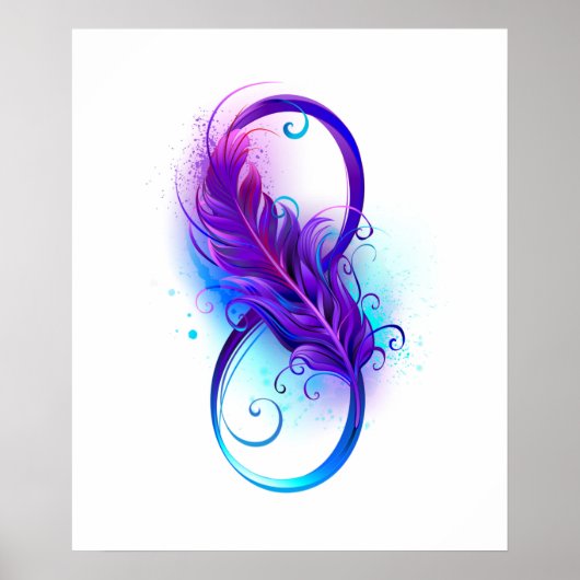 Poster Infinity with purple feather (Devant)