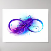 Poster Infinity with purple feather (Devant)
