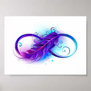 Poster Infinity with Purple Feather