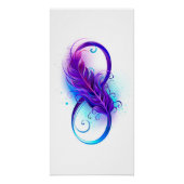 Poster Infinity with purple feather (Devant)