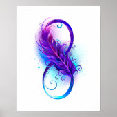 Poster Infinity with purple feather (Devant)