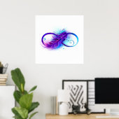 Poster Infinity with purple feather (Bureau à domicile)