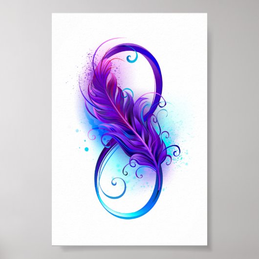 Poster Infinity with purple feather (Devant)