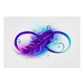 Poster Infinity with purple feather (Devant)