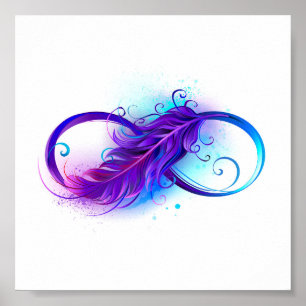 Poster Infinity with Purple Feather