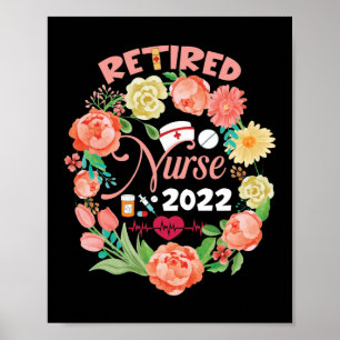 Poster Infirmière à la retraite 2022 Infirmière à la retr