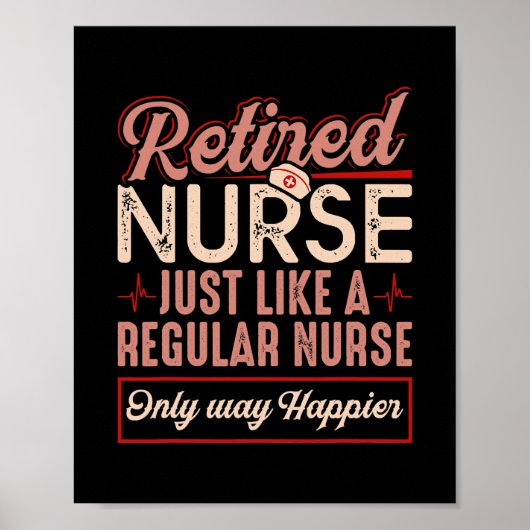 Poster Infirmière À La Retraite Comme Infirmière Régulièr (Devant)