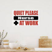 Poster Infirmière Au Travail (Cuisine)