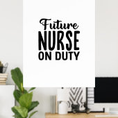 Poster Infirmière Cadeau Future Infirmière En Service (Bureau à domicile)