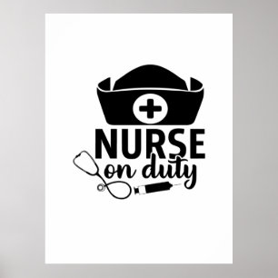 Poster Infirmière cadeau infirmière en service
