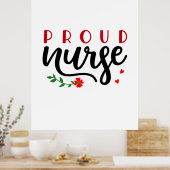 Poster Infirmière Cadeau Infirmière Fière (Cuisine)