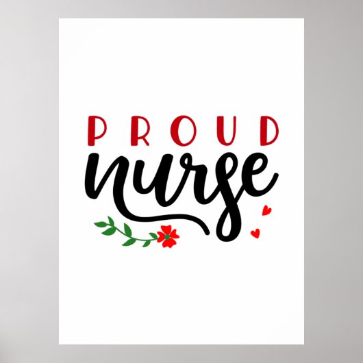 Poster Infirmière Cadeau Infirmière Fière (Devant)