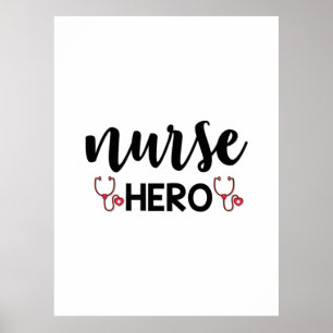 Poster Infirmière Cadeau Infirmière Héros