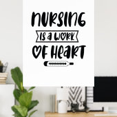 Poster Infirmière Cadeau Infirmière Infirmière Est Une Oe (Bureau à domicile)