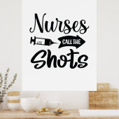 Poster Infirmière Cadeau Les Infirmières Décident (Cuisine)