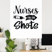 Poster Infirmière Cadeau Les Infirmières Décident (Bureau à domicile)