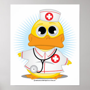 Poster Infirmière Canard