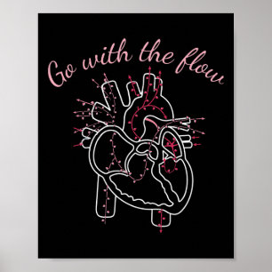 Poster Infirmière cardiaque Anatomie Cardiologie Flux du