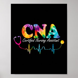 Poster Infirmière certifiée Istant Tie Dye Cna Infirmière