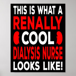 Poster Infirmière cool Dialyse Et Technicienne Dialyse