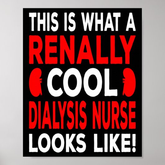 Poster Infirmière cool Dialyse Et Technicienne Dialyse (Devant)