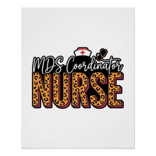 Poster Infirmière coordinatrice MDS Design de chemise vin