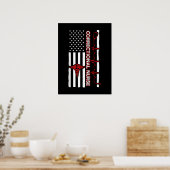 Poster Infirmière correctionnelle USA Drapeau Infirmière  (Cuisine)