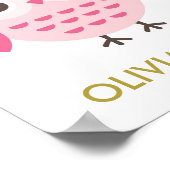 Poster Infirmière de hibou pour une fille (Coin)