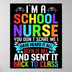 Poster Infirmière de l'école Appréciation infirmière Écol