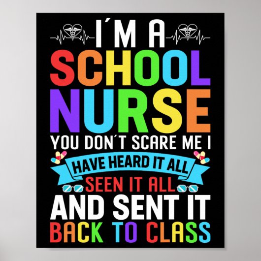 Poster Infirmière de l'école Appréciation infirmière Écol (Devant)