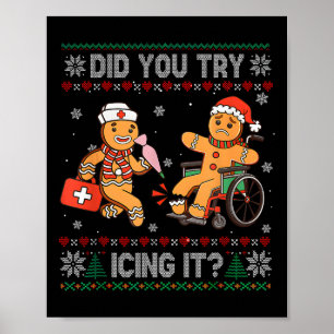 Poster Infirmière de Noël drôle avez-vous essayé de le gl
