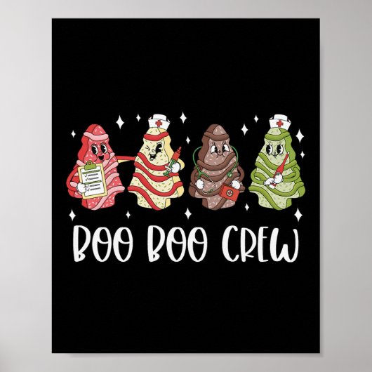 Poster Infirmière de Noël Équipe de Bobo Tree Cake Noël I (Devant)