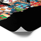 Poster Infirmière de Noël Hommes Femmes Noël Père Noël (Coin)