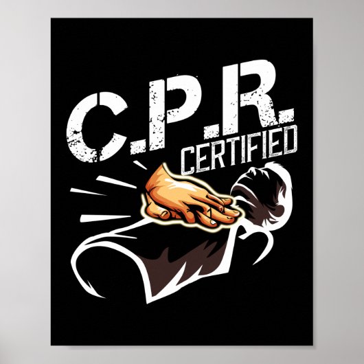 Poster Infirmière de premiers soins certifiée RCR (Devant)