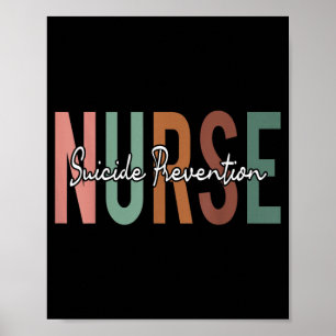 Poster Infirmière de prévention du suicide Rétro Vintage
