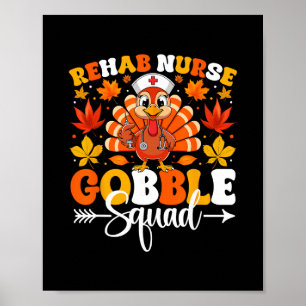 Poster Infirmière de réadaptation Gobble Squad drôle d'au