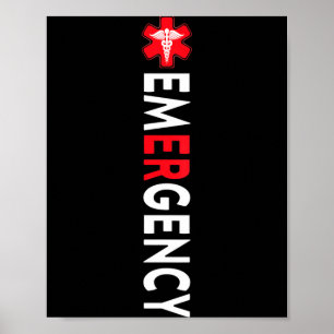 Poster Infirmière des services des urgences des urgences
