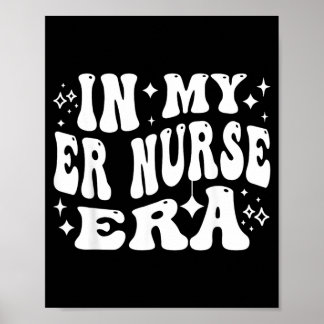 Poster Infirmière des urgences vibes drôle rétro urgences