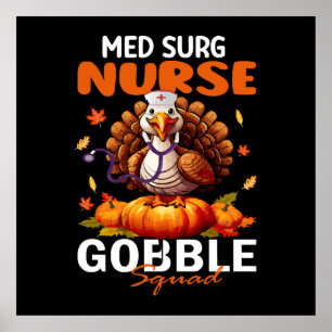 Poster Infirmière Dindon Correspondant MED CHIRURGIE Gobb