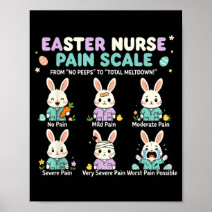 Poster Infirmière drôle de jour de Pâques Infirmière Éche