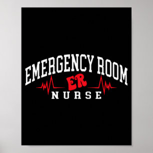 Poster Infirmière drôle des urgences service des urgences