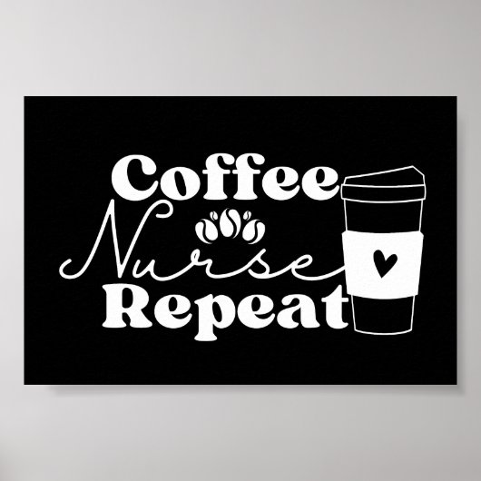 Poster Infirmière du café Répéter (Devant)