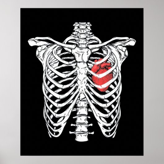 Poster Infirmière du coeur et de la cage thoracique (Devant)