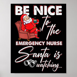 Poster Infirmière d'urgence du travailleur en soins infir
