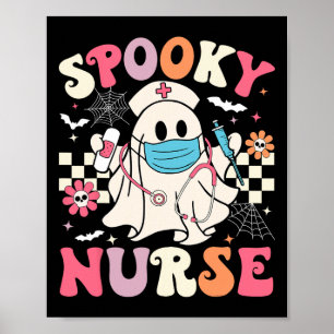 Poster Infirmière éffrayante Fantôme Halloween mignonne I
