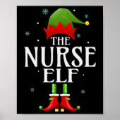 Poster Infirmière Elf Xmas Funny Famille Correspondant No (Devant)