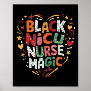 Poster Infirmière en néonatologie de l'histoire noire Mag