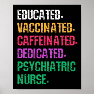 Poster Infirmière en psychologie rétro Soins infirmiers p